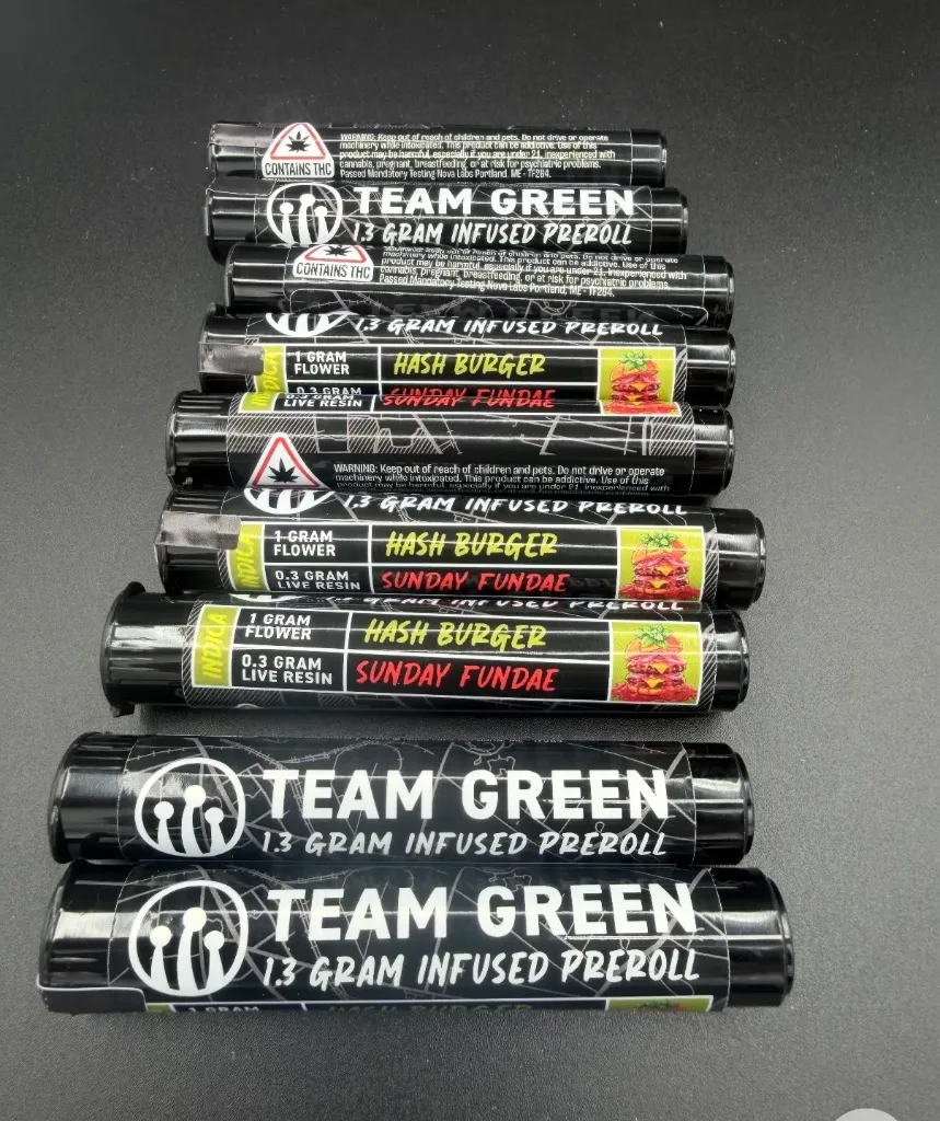 Team Green Infused live Resin Pre Rolls 1.3 Grams (1)